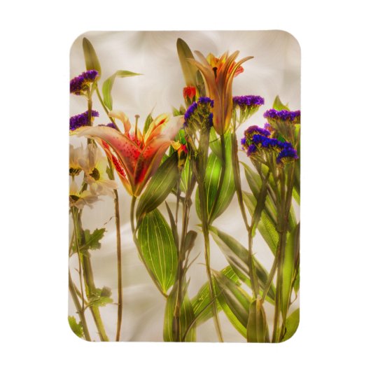 Farbige Blume Magnet (Vertikal)