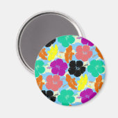 Farbige Blume Magnet (Vorderseite/Rückseite)