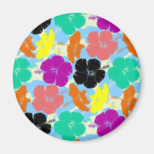 Farbige Blume Magnet (Vorne)