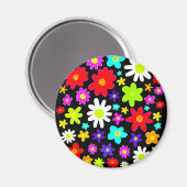 Farbige Blume Magnet (Vorderseite/Rückseite)
