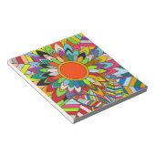 farbige Blume mandala yaei Design Notizblock (angewinkelt)
