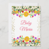 Farbige Blume mexikanische Fiesta Paare Dusche Einladung (Rückseite)