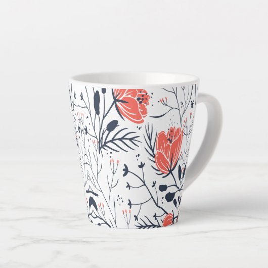 Farbige Blume Milchtasse (Rechte Ecke)