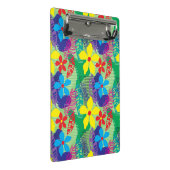 Farbige Blume Mini Klemmbrett (Schrägansicht)