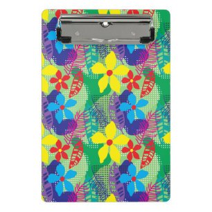 Farbige Blume Mini Klemmbrett