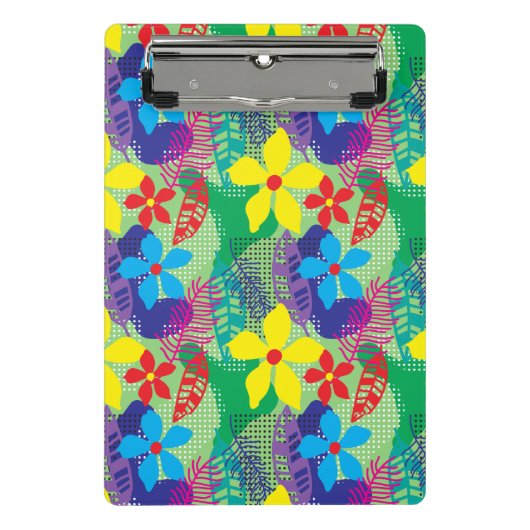 Farbige Blume Mini Klemmbrett (Vorderseite)