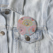 Farbige Blume mit gepunkteten grafischen Linien Button (Beispiel)