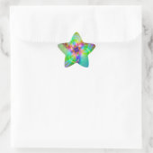 Farbige Blume mit Ribbons Stern-Aufkleber (Tasche)
