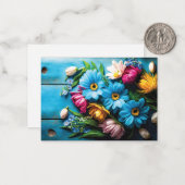 Farbige Blume Mitteilungskarte (Vorderseite/Rückseite Beispiel)