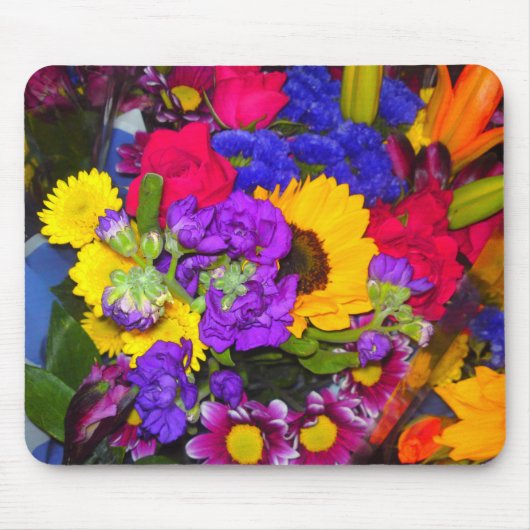 Farbige Blume Mix Mousepad (Vorne)