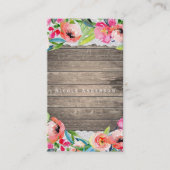 Farbige Blume Modernes, blumengeschmücktes Holz un Visitenkarte (Vorderseite)