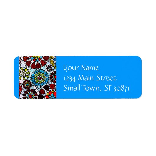 Farbige Blume Mosaikkreise Blasen Design (Vorne)