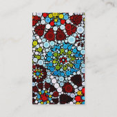 Farbige Blume Mosaikkreise Blasen Design Visitenkarte (Rückseite)