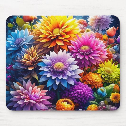 Farbige Blume Mousepad (Vorne)