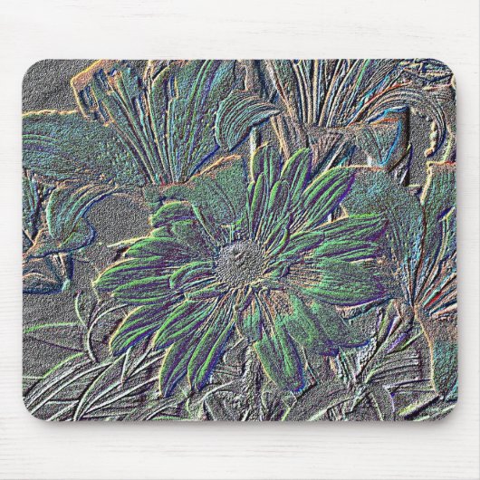 Farbige Blume Mousepad (Vorne)