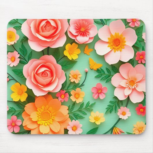 Farbige Blume Mousepad (Vorne)