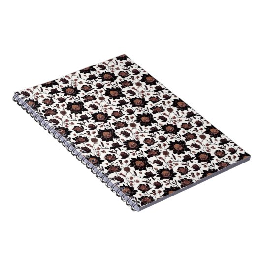 Farbige Blume Muster 23 - Spiral Notebook Notizblock (Rechte Seite)