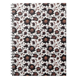 Farbige Blume Muster 23 - Spiral Notebook Notizblock