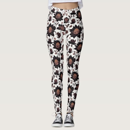 Farbige Blume Muster Design 23 - Leggings (Vorderseite)