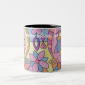Farbige Blume Muster Kaffeemaschine Tasse (Mittel)