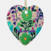 Farbige Blume Muster Keramik Ornament (Rechts)