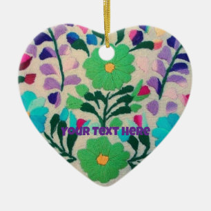 Farbige Blume Muster Keramik Ornament