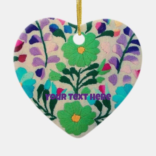Farbige Blume Muster Keramik Ornament (Vorne)