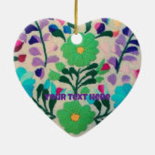 Farbige Blume Muster Keramik Ornament (Hinten)