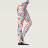 Farbige Blume Muster Leggings (Rechts)