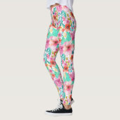 Farbige Blume Muster Leggings (Links)