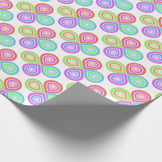 Farbige Blume Muster Moderne Geschenkpapier (Ecke)