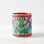 Farbige Blume Muster Tasse (Mittel)
