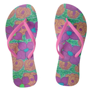 Farbige Blume Muster Tropische Flip Flops Badesandalen