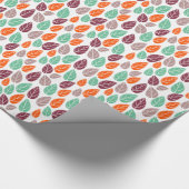 Farbige Blume Muster Weißer Hintergrund Geschenkpapier (Ecke)