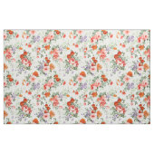 Farbige Blume Muster Weißer Hintergrund Stoff (Yard (91,4 cm))