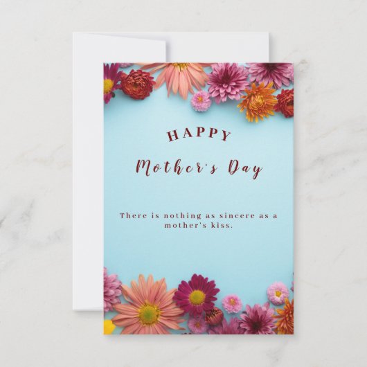Farbige Blume Muttertagskarte Karte (Vorderseite)