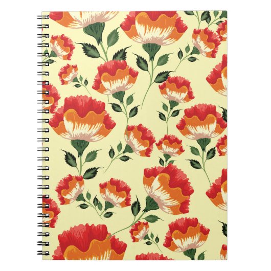 Farbige Blume nahtlos Notizblock (Vorderseite)