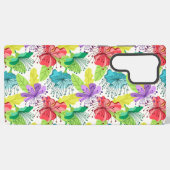 Farbige Blume nahtlos Samsung Galaxy Hülle (Rückseite (Horizontal))