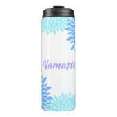 Farbige Blume Namaste Thermosbecher (Vorderseite)