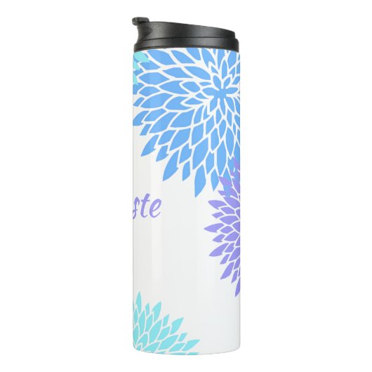 Farbige Blume Namaste Thermosbecher (Nach rechts gedreht)