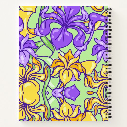 Farbige Blume Notizblock (Rückseite)