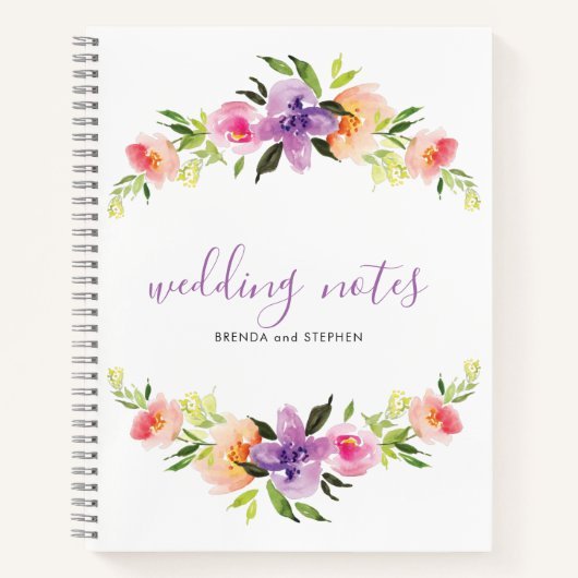 Farbige Blume Notizblock (Vorderseite)