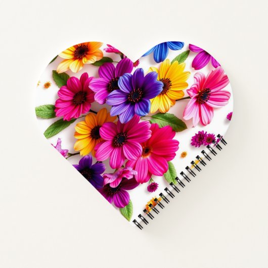 farbige Blume Notizblock (Rückseite)