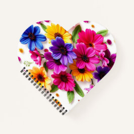 farbige Blume Notizblock