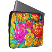 Farbige Blume Ölgemälde. Jetzt kaufen Laptopschutzhülle (Vorne Rechts)