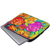 Farbige Blume Ölgemälde. Jetzt kaufen Laptopschutzhülle (Vorne Knopf)