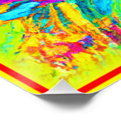 Farbige Blume Ölgemälde. Jetzt kaufen Poster (Ecke)