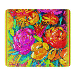 Farbige Blume Ölgemälde. Jetzt kaufen Schneidebrett