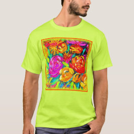 Farbige Blume Ölgemälde. Jetzt kaufen T-Shirt