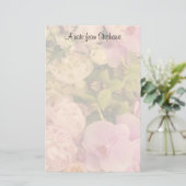 Farbige Blume Orchid und Peony mit Namen Briefpapier (Stehend Vorderseite)